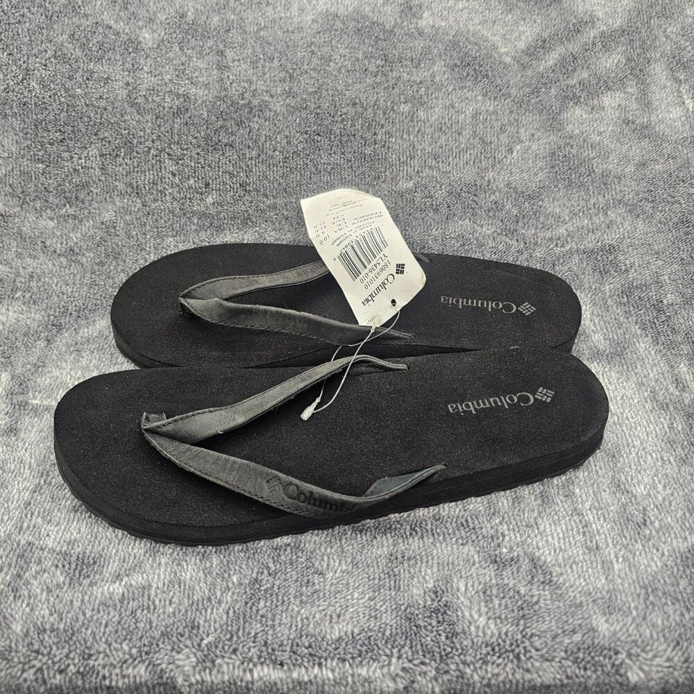 Columbia Pipersville Flep Flop Shoes womens 10 black post toe NEW - Picture 6 of 12